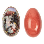 Ou decorativ Paste metal 7x11x7 cm