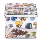 Cutie depozitare capsule cafea metal multicolor 15x15x12 cm