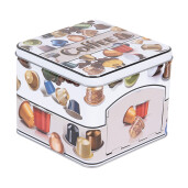 Cutie depozitare capsule cafea metal multicolor 15x15x12 cm