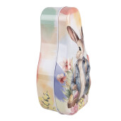 Cutie decor Iepuras Paste, metal multicolor 14x7x5 cm