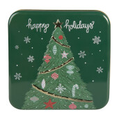 Cutie Craciun metal multicolor Happy Holidays 17x17x6 cm