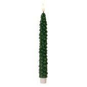 Set 2 lumanari cu led ceara verde Ø 3x25 cm