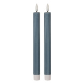 Set 2 lumanari cu led ceara albastra Ø 2x25 cm
