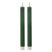 Set 2 lumanari cu led ceara verde Ø 2x25 cm