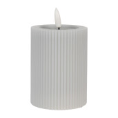 Lumanare ceara gri cu led Ø 8x13 cm