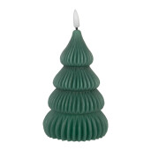 Lumanare Bradut ceara verde cu led Ø 8x17 cm