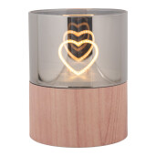 Candela led plastic maro Ø 8x10 cm