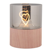 Candela led plastic maro Ø 8x10 cm