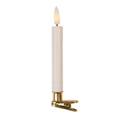 Set 10 Lumanari ornamente brad Craciun ceara alba led Ø 2x14 cm