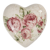 Decoratiune Inimioara ceramica multicolora 8x8x4 cm