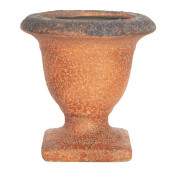 Ghiveci de flori din ceramica portocalie 12x12 cm