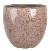 Ghiveci de flori din ceramica roz 20x19 cm