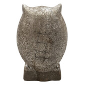 Figurina Bufnita ceramica gri 15x10x23 cm