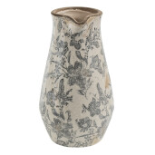 Carafa decorativa ceramica bej gri 20x14x25 cm