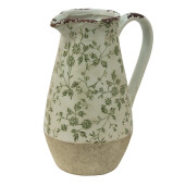 Carafa decorativa ceramica bej verde 20x14x25 cm