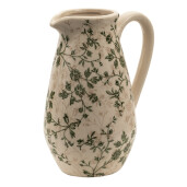 Carafa decorativa ceramica verde bej 16x12x22 cm