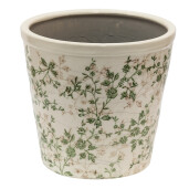 Ghiveci ceramica bej verde 21x19 cm
