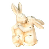Figurine Iepurasi ceramica bej 20x10x25 cm