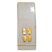 Casuta decorativa portelan bej 7x6x15 cm