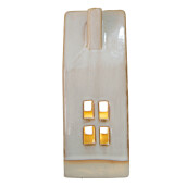 Casuta decorativa portelan bej 7x6x15 cm