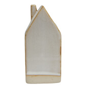 Casuta decorativa portelan bej 5x5x12 cm