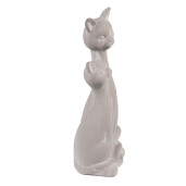 Figurina ceramica bej Pisicute 14x10x32 cm