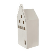 Casuta decorativa portelan bej 8x8x20 cm