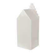 Casuta decorativa portelan bej 8x8x20 cm