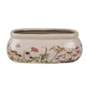 Ghiveci flori ceramica multicolora 18x7x7 cm