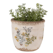 Ghiveci flori ceramica multicolora Flowers 13x11 cm