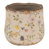 Ghiveci flori ceramica multicolora Flower 11x10 cm