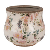 Ghiveci flori ceramica multicolora Roses 16x14 cm