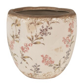Ghiveci flori ceramica multicolora Flower 14x14 cm