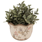 Ghiveci flori ceramica multicolora Flower 17x11 cm