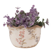 Ghiveci flori ceramica multicolora Flower 14x9 cm