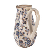 Carafa decorativa ceramica bej albastra 20x14x25 cm