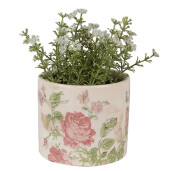 Ghiveci flori ceramica multicolora Roses 11x9 cm