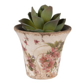 Ghiveci flori ceramica multicolora Flower 13x11 cm