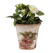Ghiveci flori ceramica multicolora Flower 9x8 cm