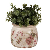 Ghiveci flori ceramica multicolora Flower 16x13 cm