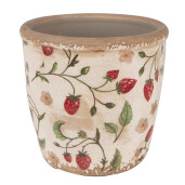 Ghiveci flori ceramica multicolora Capsuni 14x13 cm