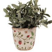 Ghiveci flori ceramica multicolora Capsuni 11x10 cm