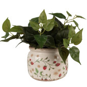 Ghiveci flori ceramica multicolora Capsuni 20x15 cm