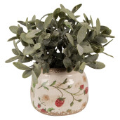 Ghiveci flori ceramica multicolora Capsuni 12x10 cm