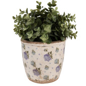 Ghiveci flori ceramica multicolora Hortensii 14x13 cm