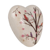 Set 2 decoratiuni Inimioare Forest ceramica multicolora 12x12x4 cm