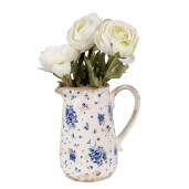 Carafa decorativa ceramica bej albastru Rose 16x12x18 cm