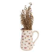 Carafa decorativa ceramica bej roz Fluturasi 21x15x23 cm