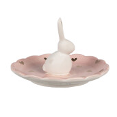 Platou decorativ Iepuras Paste 14x9 cm