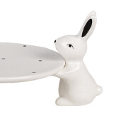 Platou Paste ceramica alba neagra 24x23x12 cm